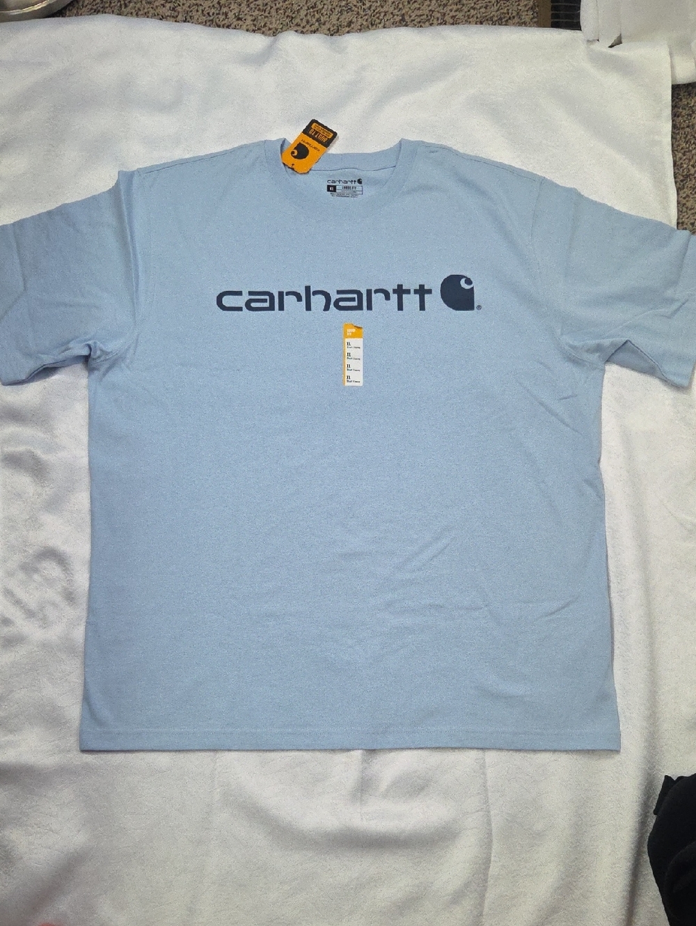 Carhartt Men's Light Blue Loose Fit Short-Sleeve T-Shirt
